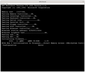 Early boot screen