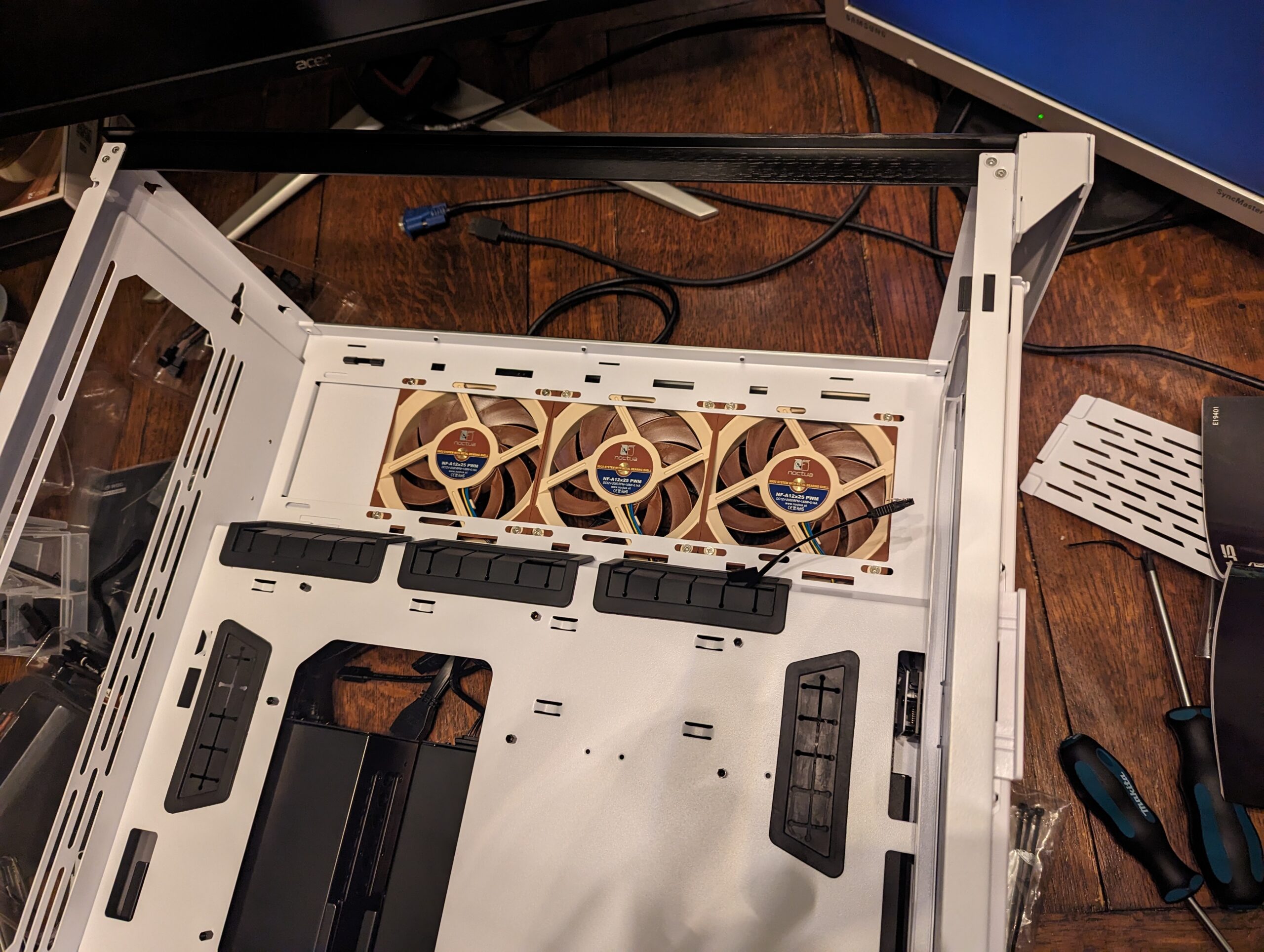 Installing side intake fans