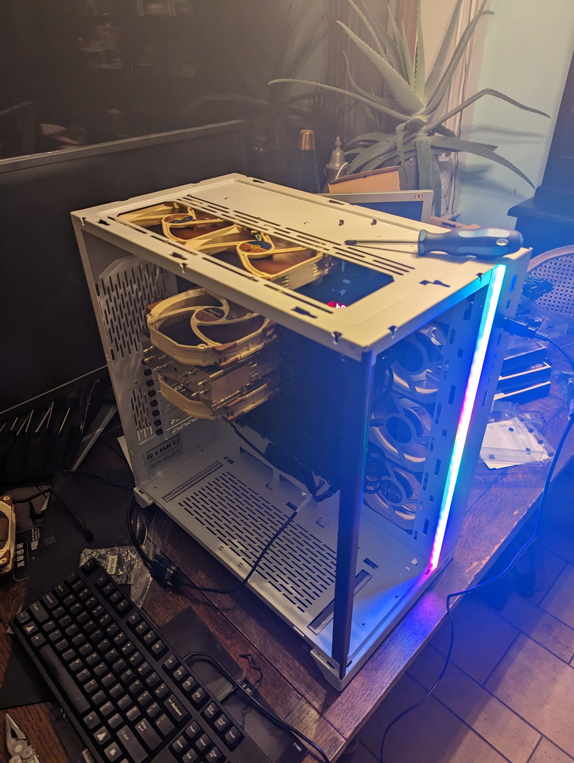 Top exhaust installation