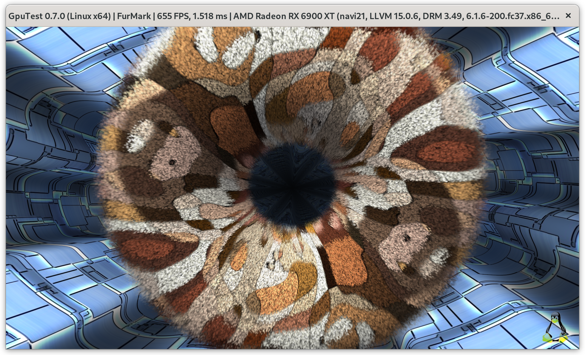 Furmark 6900XT - 655 FPS